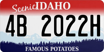 ID license plate 4B2022H