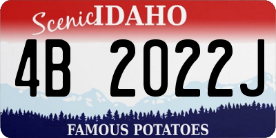 ID license plate 4B2022J