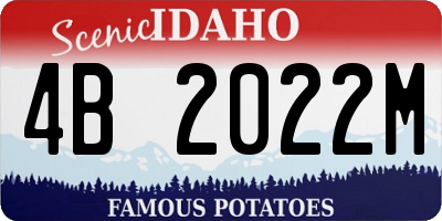 ID license plate 4B2022M