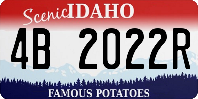 ID license plate 4B2022R