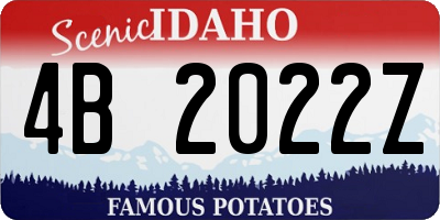 ID license plate 4B2022Z