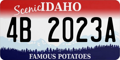 ID license plate 4B2023A