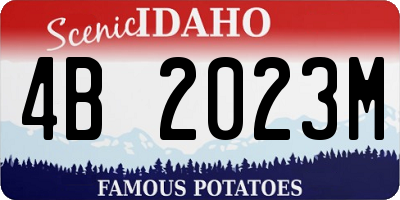 ID license plate 4B2023M