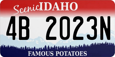 ID license plate 4B2023N