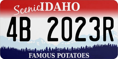 ID license plate 4B2023R