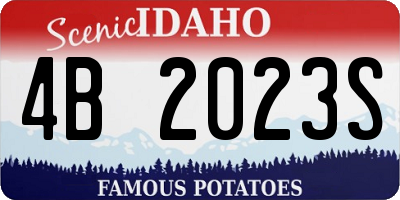ID license plate 4B2023S