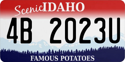 ID license plate 4B2023U
