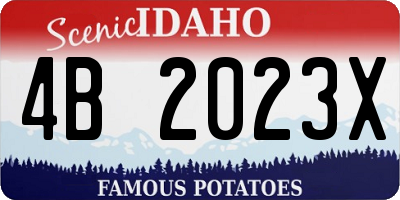 ID license plate 4B2023X