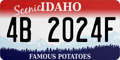 ID license plate 4B2024F