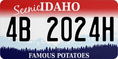 ID license plate 4B2024H