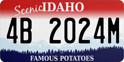 ID license plate 4B2024M