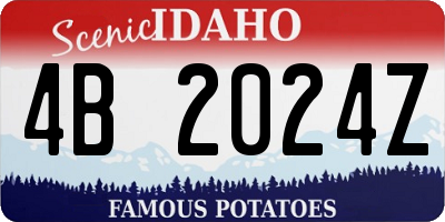 ID license plate 4B2024Z