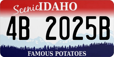 ID license plate 4B2025B