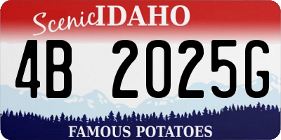 ID license plate 4B2025G
