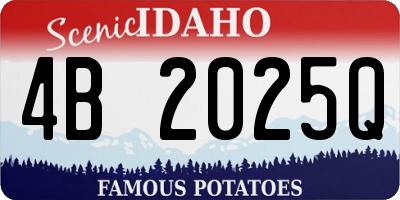 ID license plate 4B2025Q