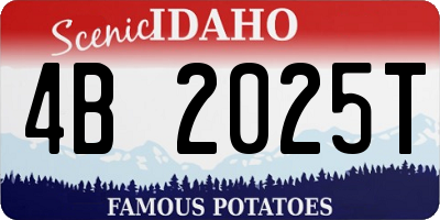 ID license plate 4B2025T