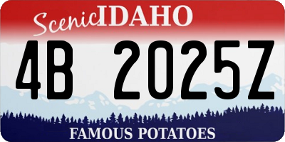 ID license plate 4B2025Z