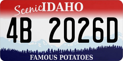 ID license plate 4B2026D