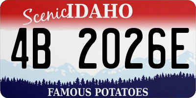 ID license plate 4B2026E