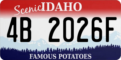 ID license plate 4B2026F