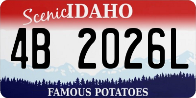 ID license plate 4B2026L