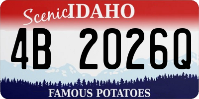 ID license plate 4B2026Q