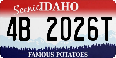 ID license plate 4B2026T