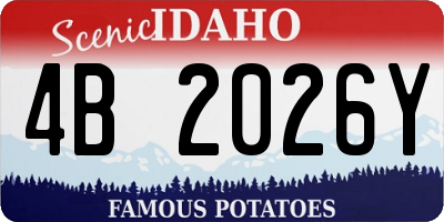 ID license plate 4B2026Y
