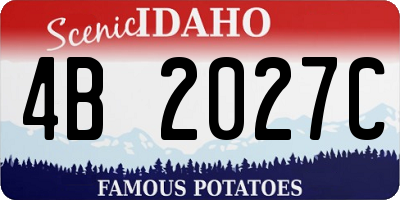 ID license plate 4B2027C