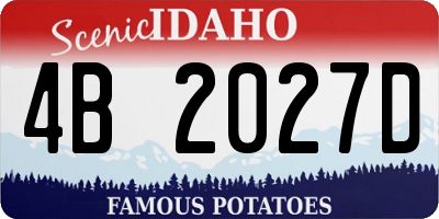 ID license plate 4B2027D
