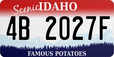 ID license plate 4B2027F