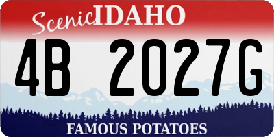 ID license plate 4B2027G