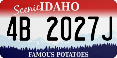 ID license plate 4B2027J