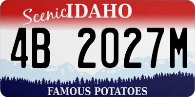 ID license plate 4B2027M