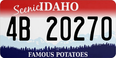 ID license plate 4B2027O