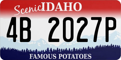 ID license plate 4B2027P