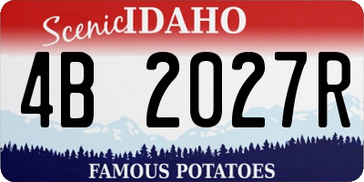 ID license plate 4B2027R