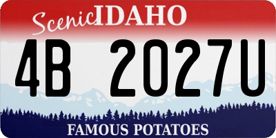 ID license plate 4B2027U