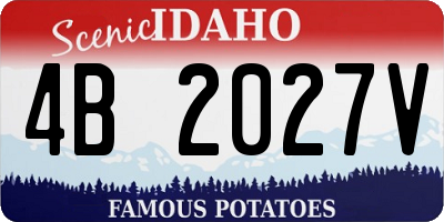 ID license plate 4B2027V