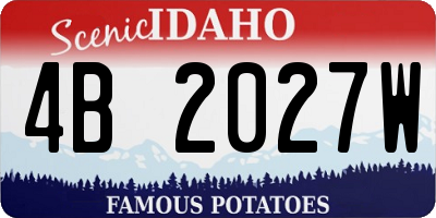 ID license plate 4B2027W
