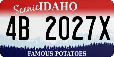 ID license plate 4B2027X