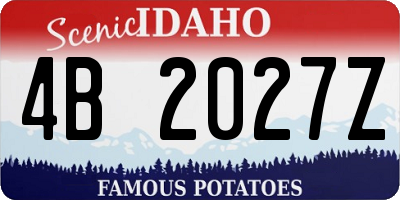 ID license plate 4B2027Z