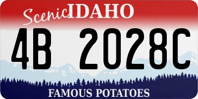 ID license plate 4B2028C