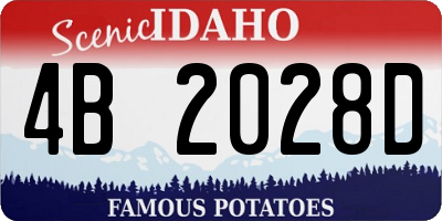ID license plate 4B2028D