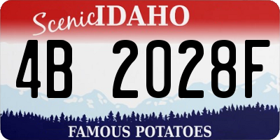 ID license plate 4B2028F