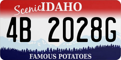 ID license plate 4B2028G