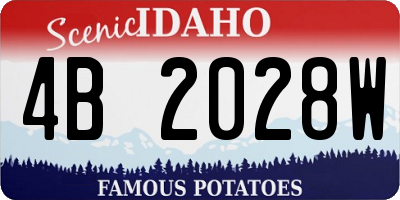 ID license plate 4B2028W