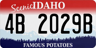 ID license plate 4B2029B