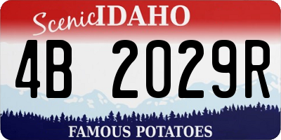 ID license plate 4B2029R