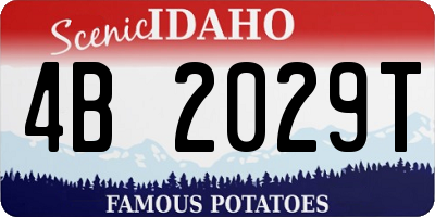 ID license plate 4B2029T
